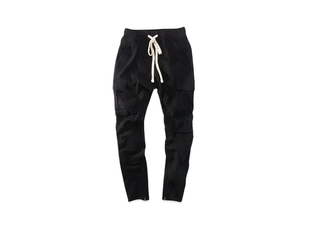 mnml CARGO DRAWCORD PANTS "BLACK"