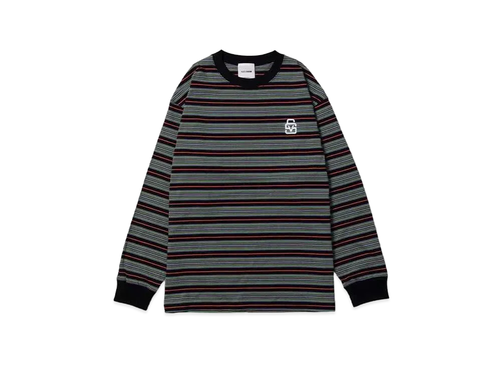 VAULTROOM Padlock Logo Big L/S Tee "Green Border"