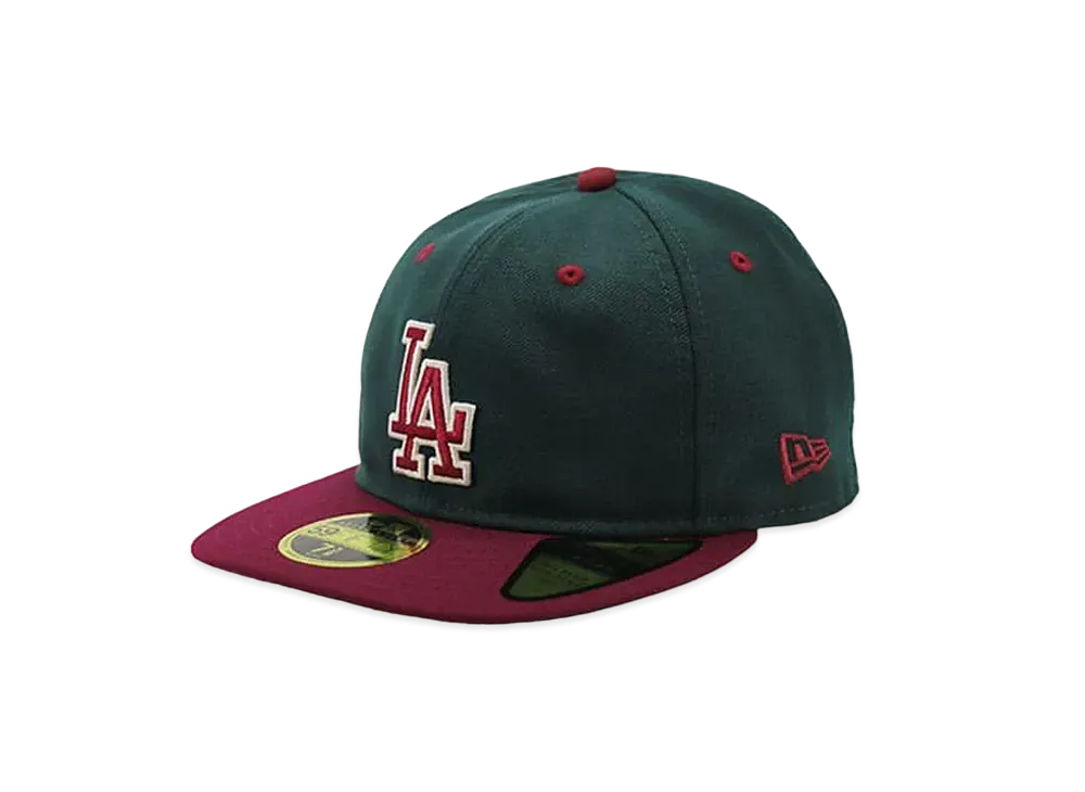 NEW ERA x THE CAP Garland Tribe Retro Crown 59FIFTY Los Angeles Dodgers "Green/Red"