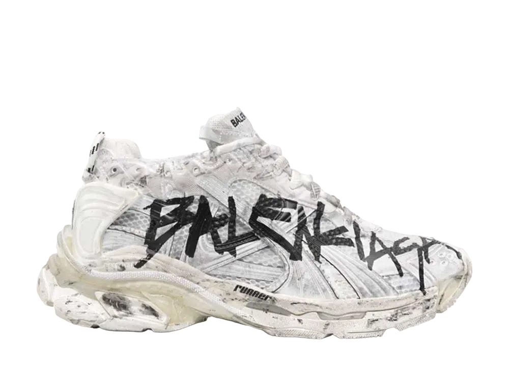 バレンシアガ ランナー グラフィティ スニーカー "ホワイト/ブラック"