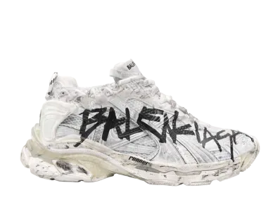 BALENCIAGA Runner Graffiti Sneaker "White/Black"
