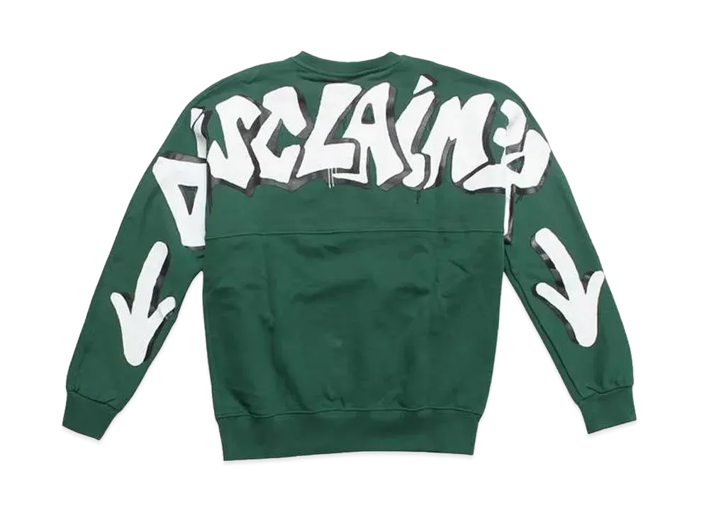 DISCLAIMER MAGLIA UOMO GIROCOLLO IN FELPA "VERDONE/ST.BIANCA"