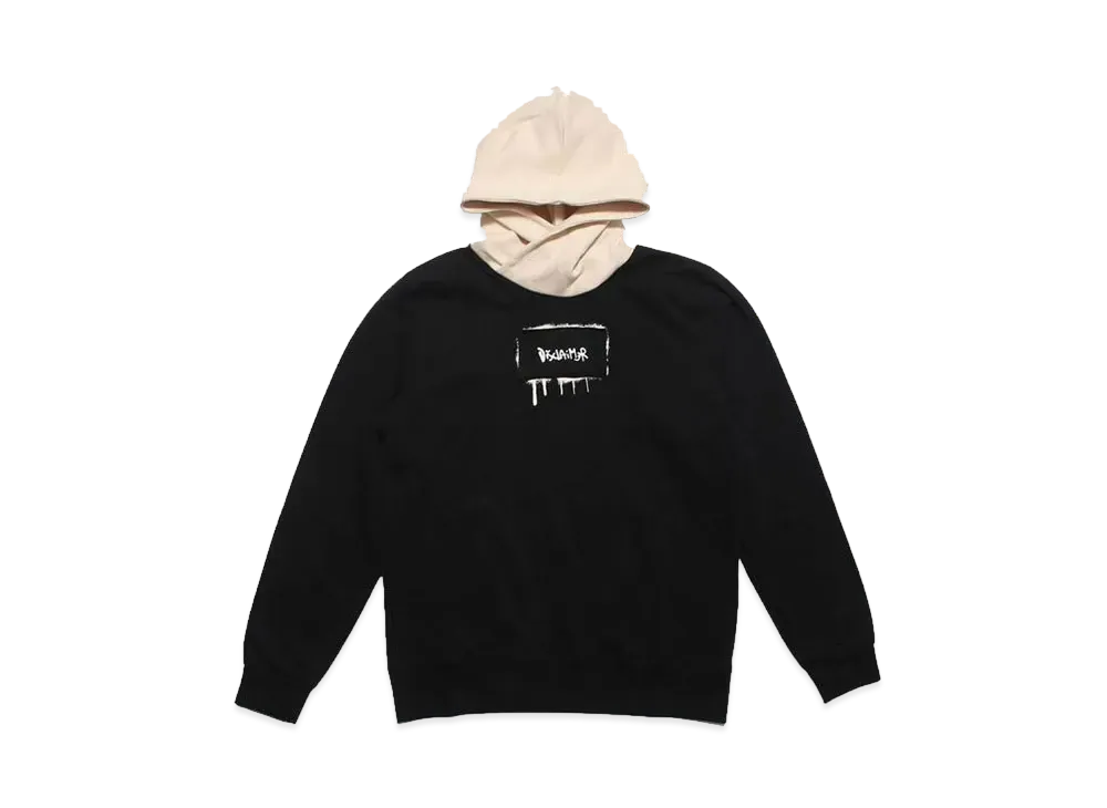 DISCLAIMER MAGLIA UOMO CON CAPPUCCIO IN FELPA "NERO"