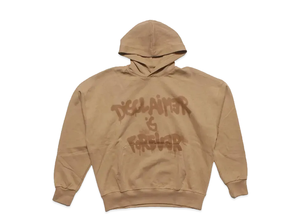 DISCLAIMER MAGLIA UOMO OVER CON CAPPUCCIO IN FELPA "BROWN"