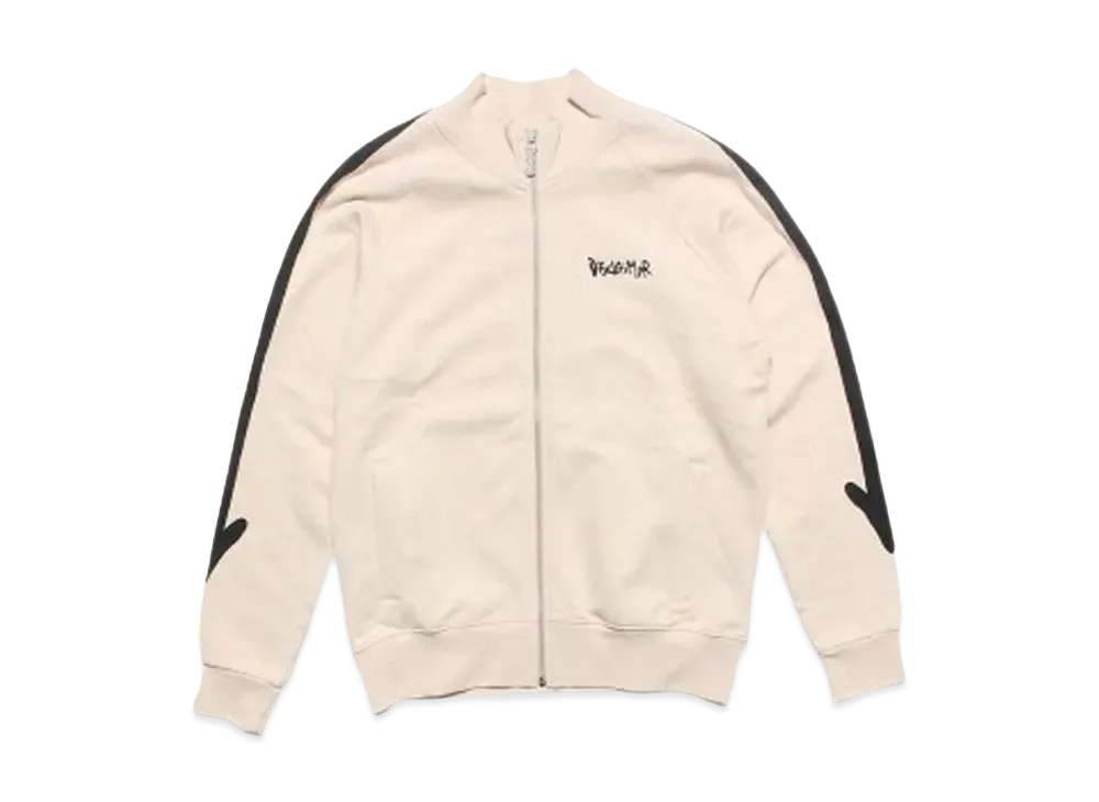 DISCLAIMER FULL ZIP UOMO CON COLLO ALTOO IN FELPA "CREMA"