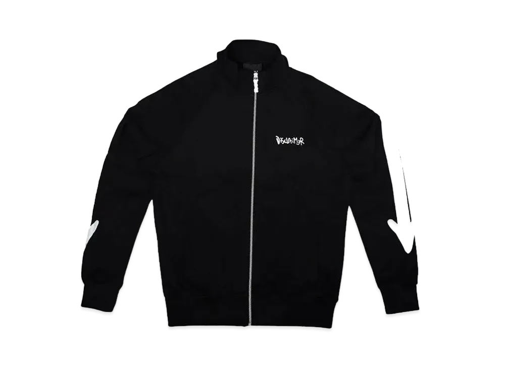 DISCLAIMER FULL ZIP UOMO CON COLLO ALTOO IN FELPA "NERO"