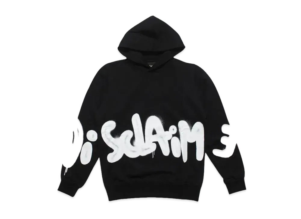 DISCLAIMER MAGLIA UOMO CON CAPPUCCIO IN FELPA "NERO"