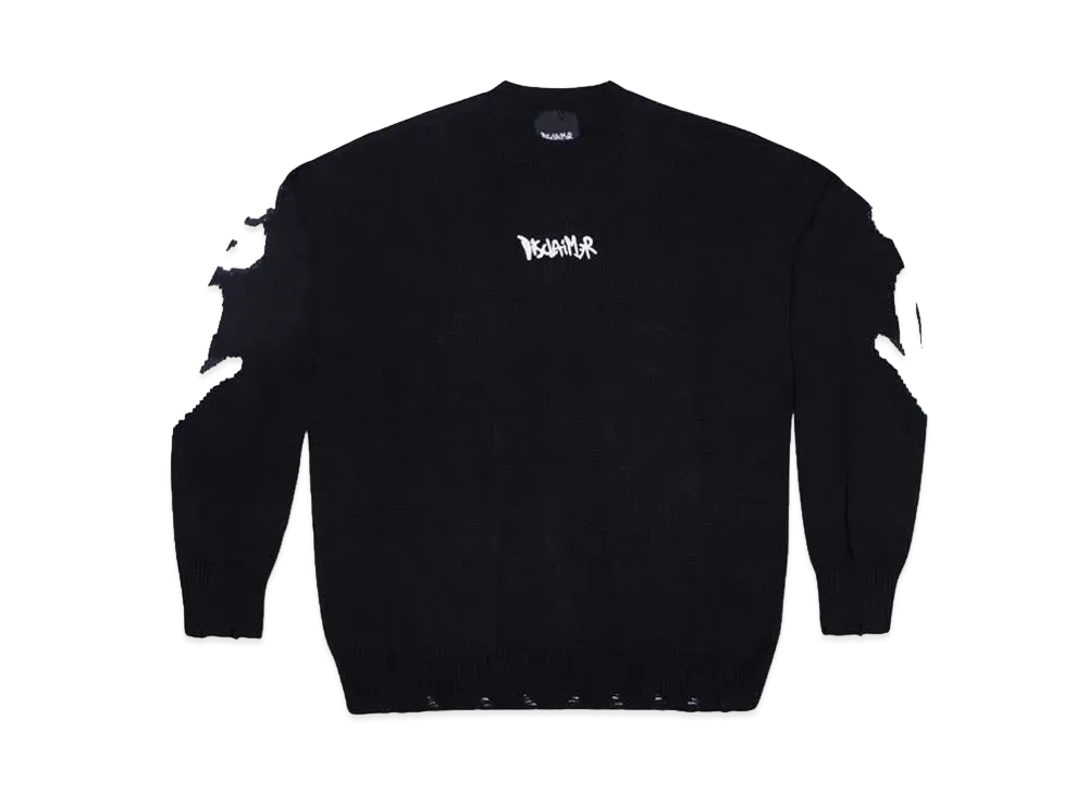 DISCLAIMER MAGLIA UOMO GIROCOLLO IN TRICOT "NERO/ST.BIANCA"