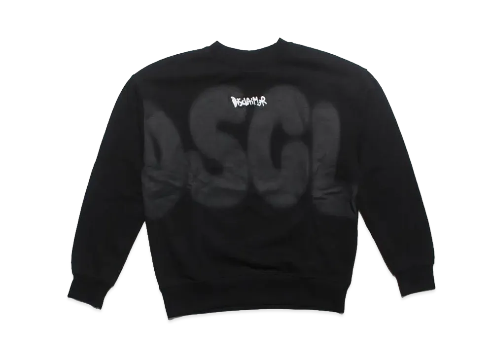 DISCLAIMER MAGLIA UOMO GIROCOLLO IN FELPA "NERO"