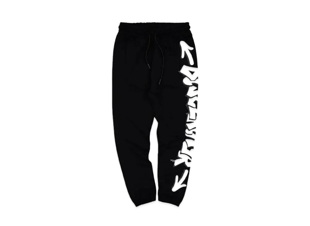 DISCLAIMER PANTALONE UOMO IN FELPA "NERO/ST.BIANCA"