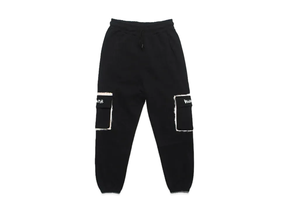 DISCLAIMER PANTALONR UOMO IN FELPA "NERO"