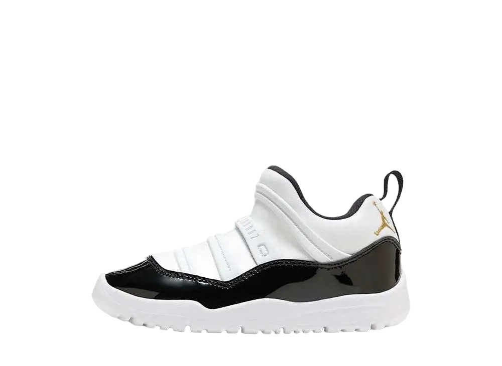 ナイキ PS エアジョーダン11 レトロ "ホワイト/ブラック/メタリックゴールド"(キッズ)