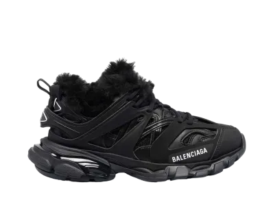 バレンシアガ ウィメンズ トラック トレーナー エコファー "ブラック"