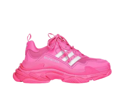 アディダス × バレンシアガ ウィメンズ トリプルS スニーカー "ネオンピンク"
