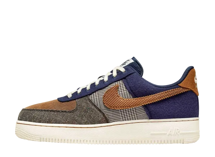 ナイキ エアフォース1 ロー '07 PRM ウィンター "エールブラウン アンド ミッドナイトネイビー"