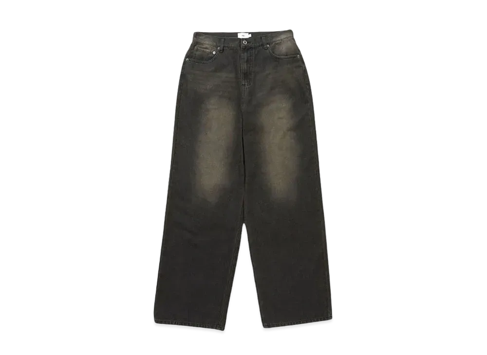 FTW WIDE STRAIGHT DENIM PANTS "BLACK"