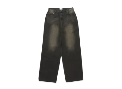 FTW WIDE STRAIGHT DENIM PANTS "BLACK"