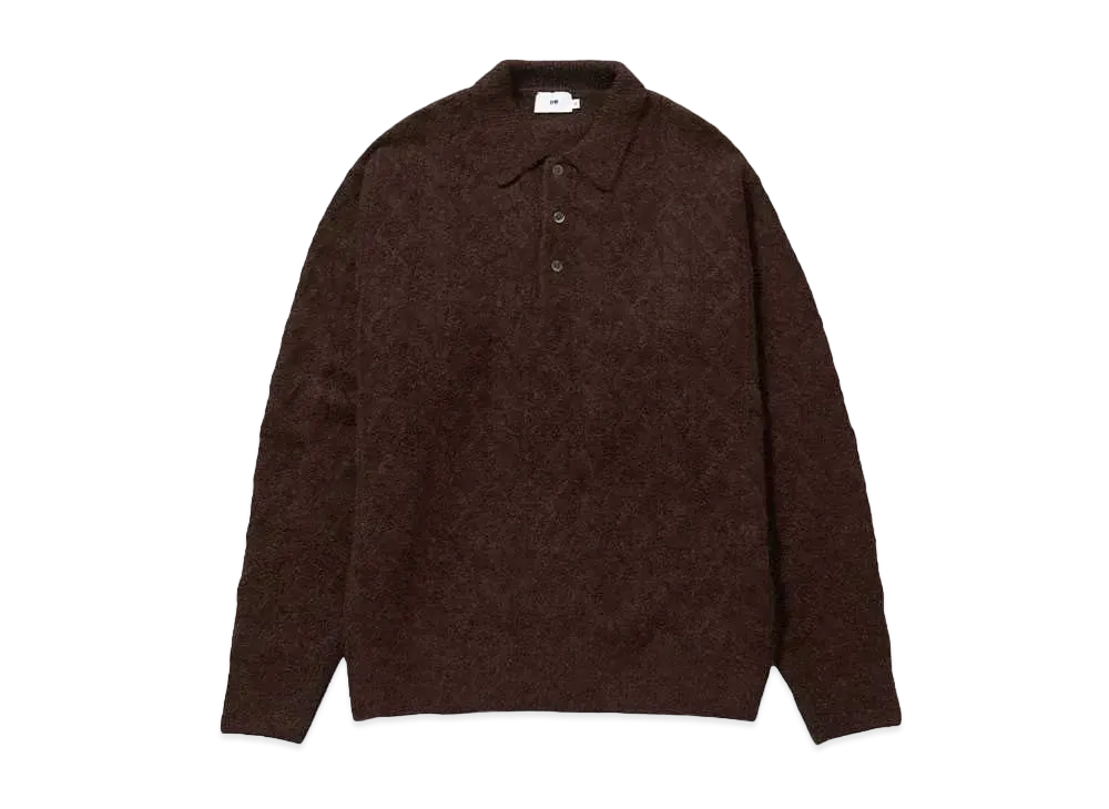 FTW CABLE KNIT POLO "BROWN"