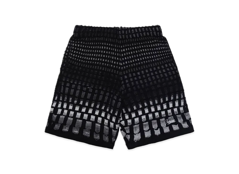 Supreme Gradient Grid Knit Short "Black"
