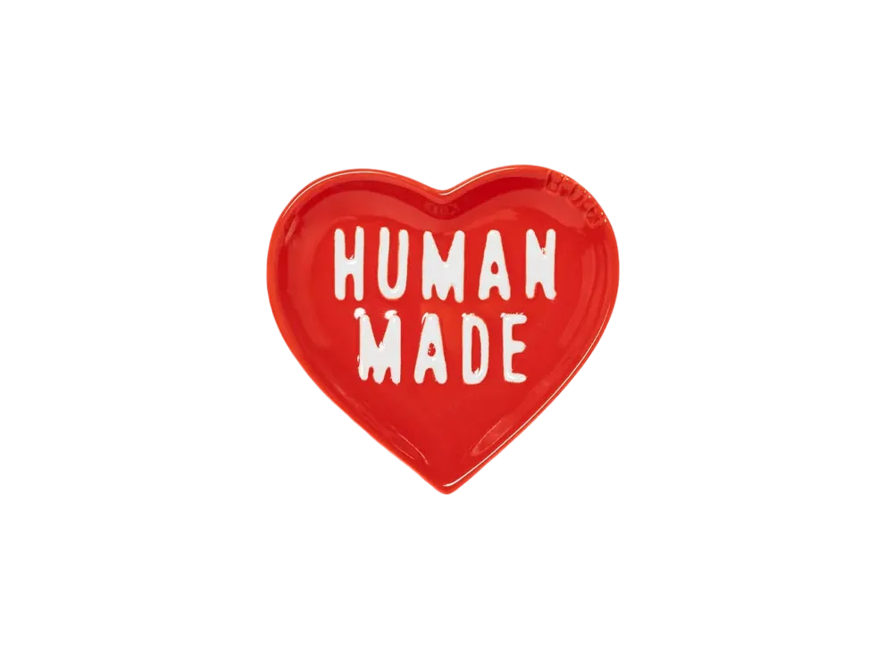 Amazon.co.jp: HEART CERAMICS TRAY RED ヒューマンメイド