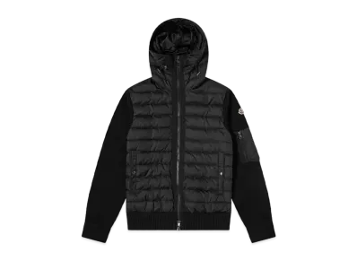 MONCLER Hooded Down Knit Jacket "Black"
