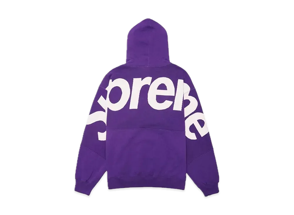 Supreme Big Logo Jacquard Hooded Sweatshirt "Purple"