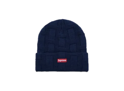 Supreme Basket Weave Beanie "Navy"