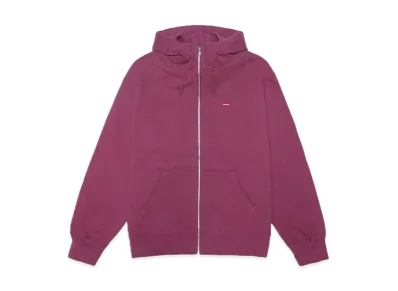 Supreme Small Box Facemask Zip Up Hooded Sweatshirt "Plum"