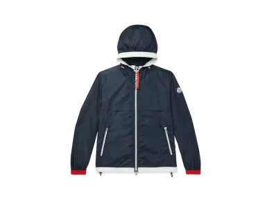 MONCLER Alshat Nylon Zip Up Jacket "Navy"