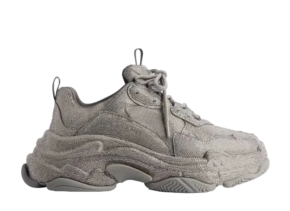 バレンシアガ トリプルS スニーカー ラインストーン付き "ダークグレー"