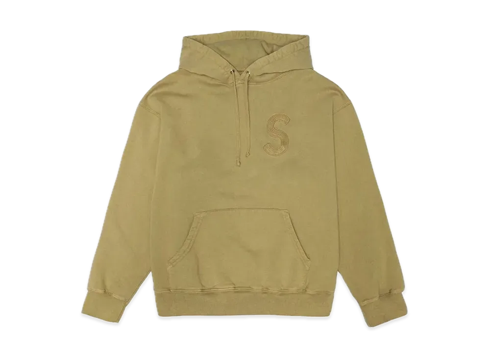 Supreme Overdyed S Logo Hooded Sweatshirt "Tan"