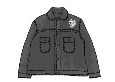 Girls Don't Cry x PHINGERIN Hand Stitched Knit Cardigan "Gray" / VERDY