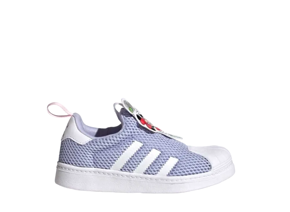 ディズニー ミッキー × アディダス オリジナルス キッズ スーパースター 360 シューズ "バイオレットトーンF21/クラウドホワイト/クリアピンク"(キッズ)
