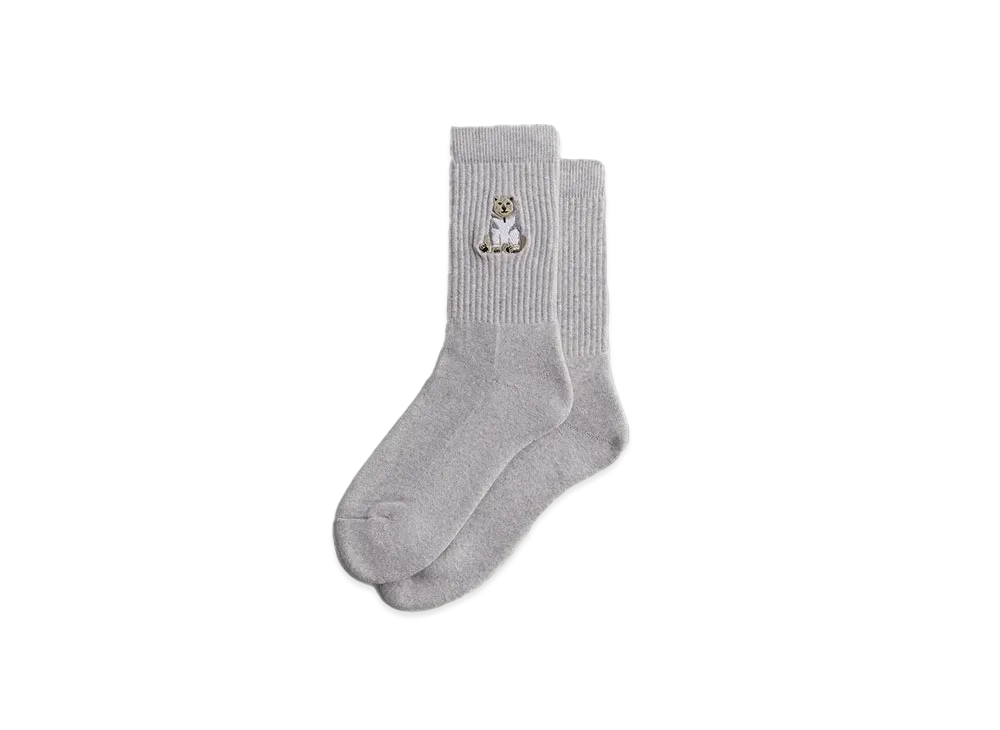 Kith Kithmas Polar Bear Socks "Heather Grey"