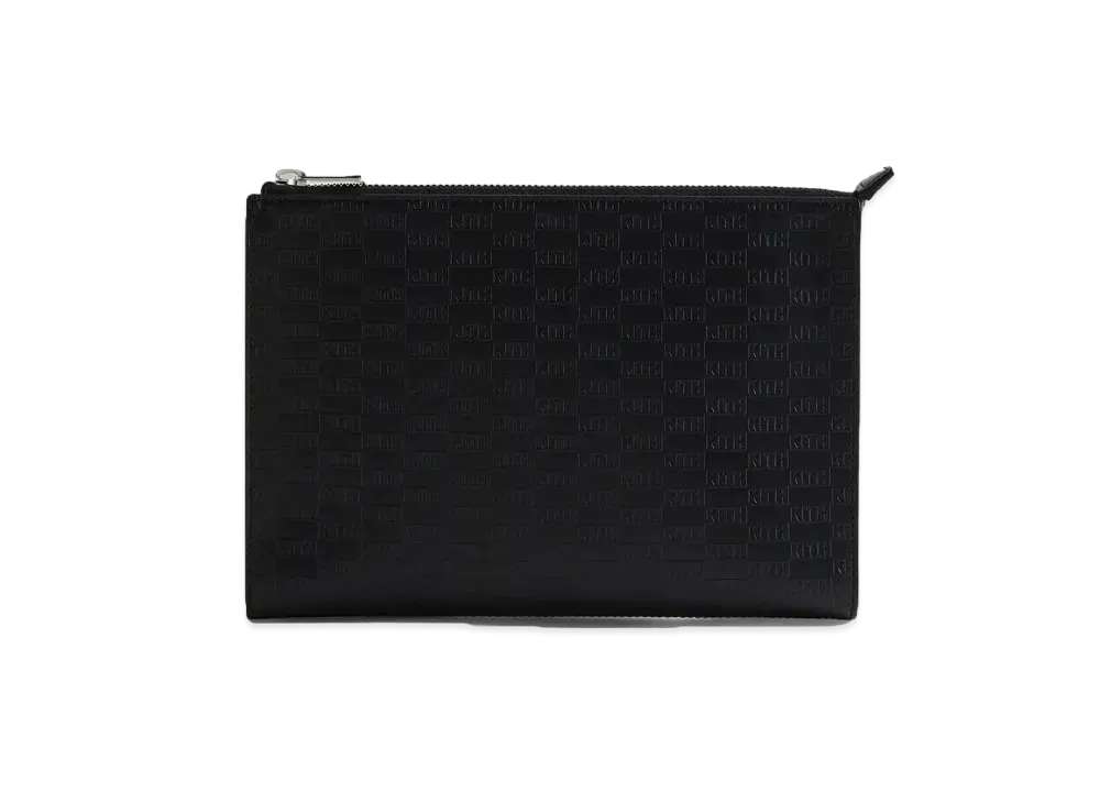 Kith Kithmas Monogram Zipper Pouch "Black"