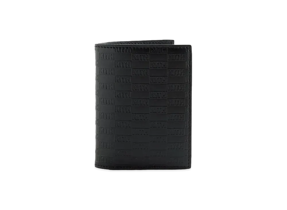 Kith Kithmas Monogram Bi-Fold Wallet "Black"