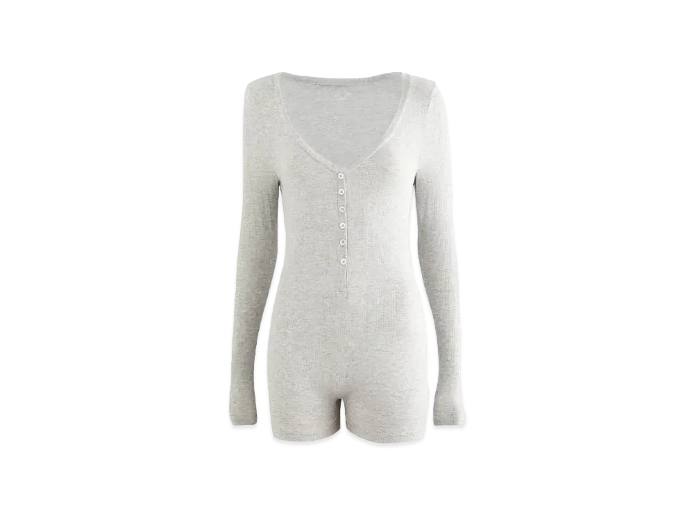 Kith Kithmas Women Dara Modal Rib Romper "Heather Grey"