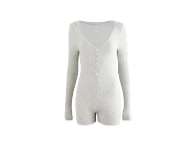 Kith Kithmas Women Dara Modal Rib Romper "Heather Grey"