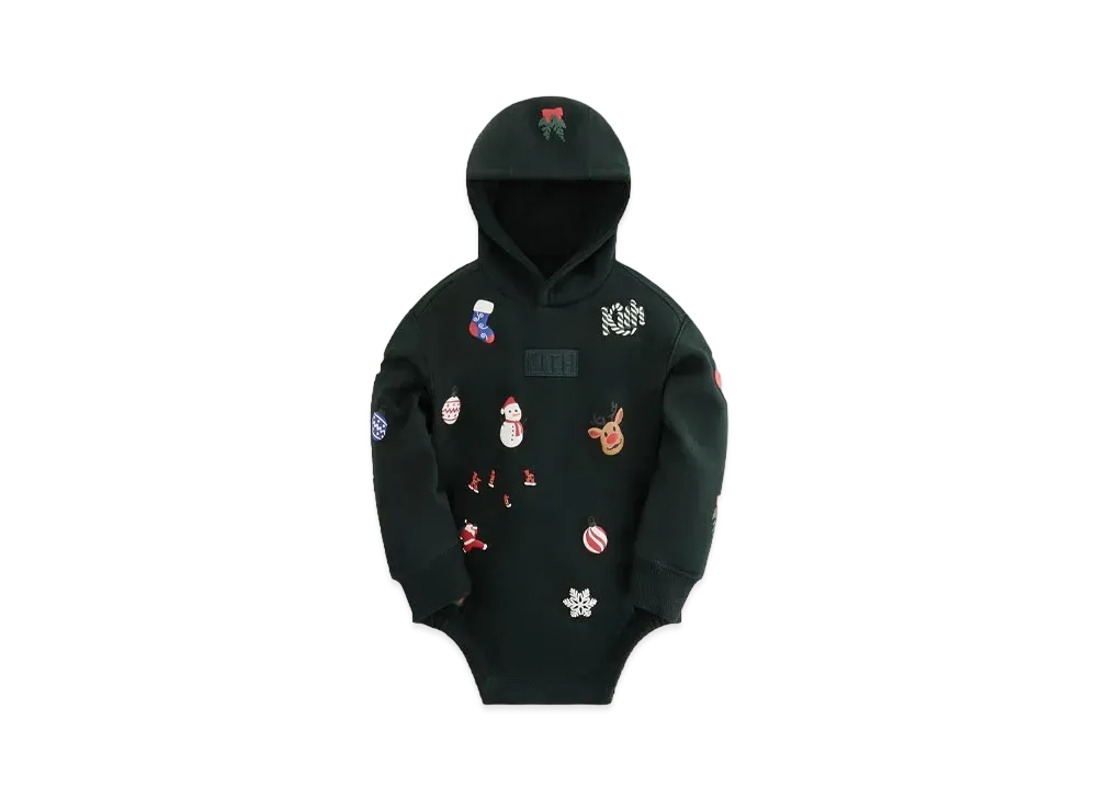 Kith Kithmas Baby Ornament Hoodie Onesie "Stadium"