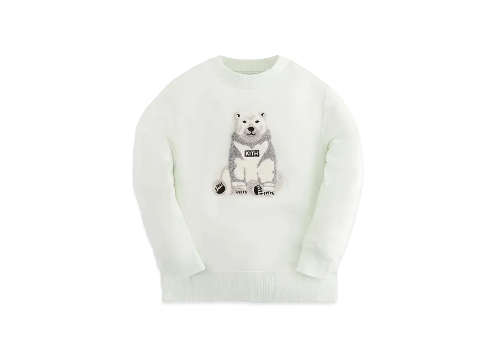 Kith Kithmas Kids Polar Bear Crewneck "Chalk"