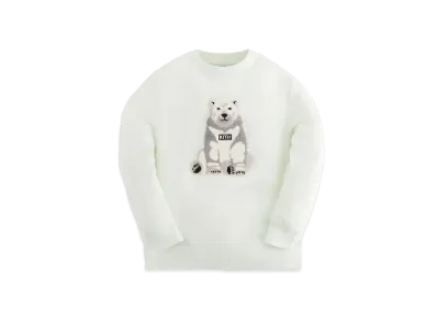 Kith Kithmas Kids Polar Bear Crewneck "Chalk"