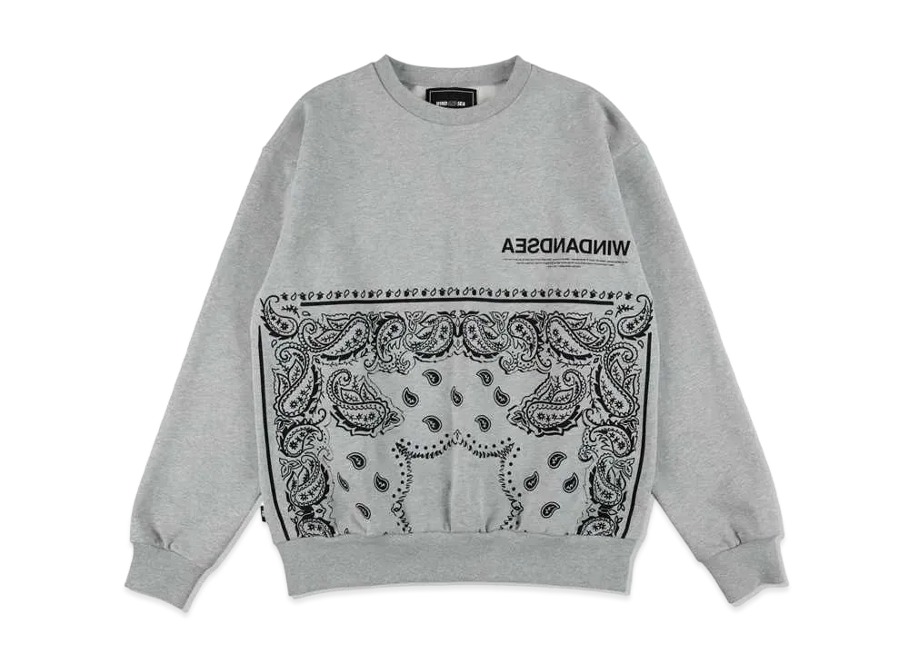 WIND AND SEA Paisley Crew Neck "Gray"
