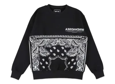 WIND AND SEA Paisley Crew Neck "Black"