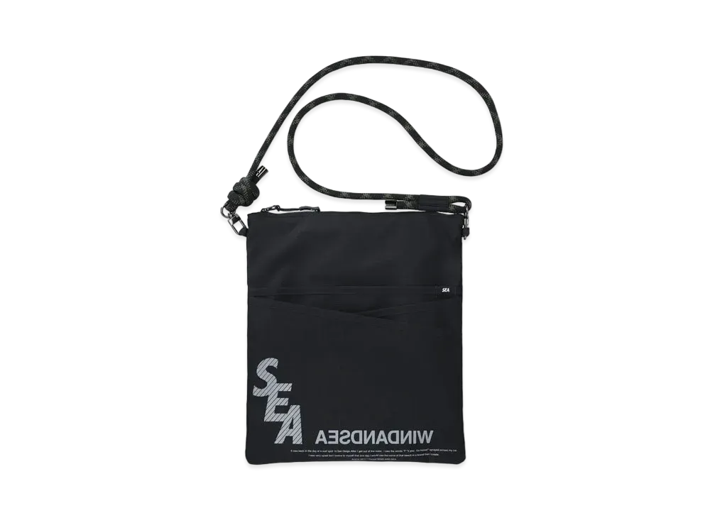 WIND AND SEA S_E_A Nylon Sacoche "Black"