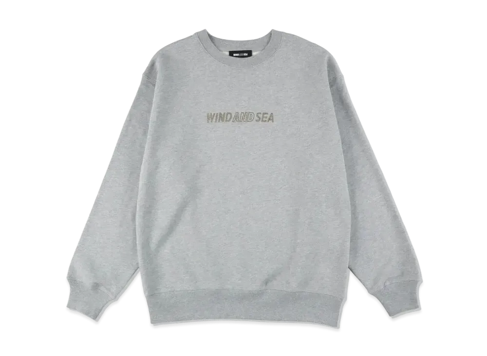WIND AND SEA Xmas Rhine Stone Crew Neck "Gray"