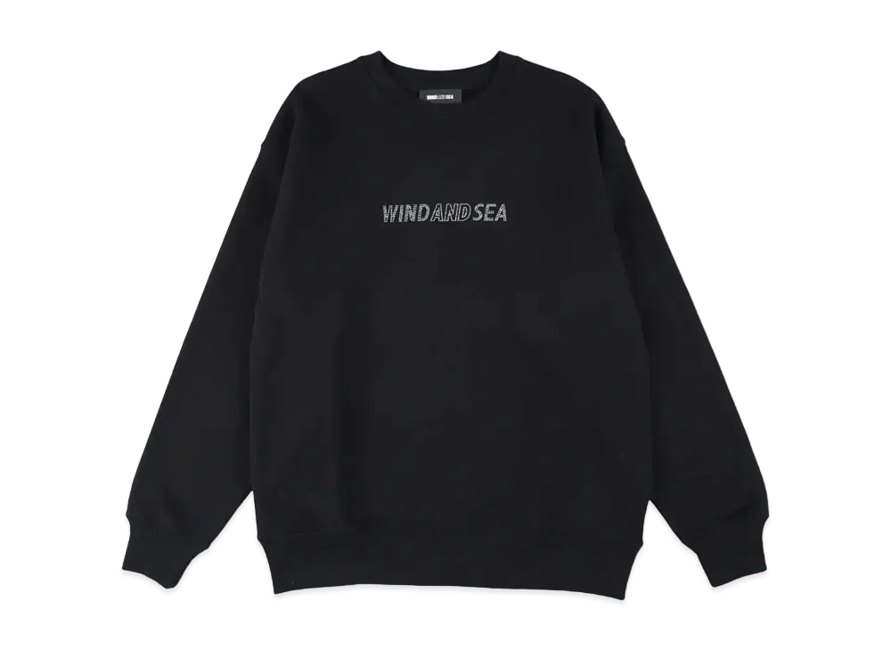 WIND AND SEA Xmas Rhine Stone Crew Neck "Black"