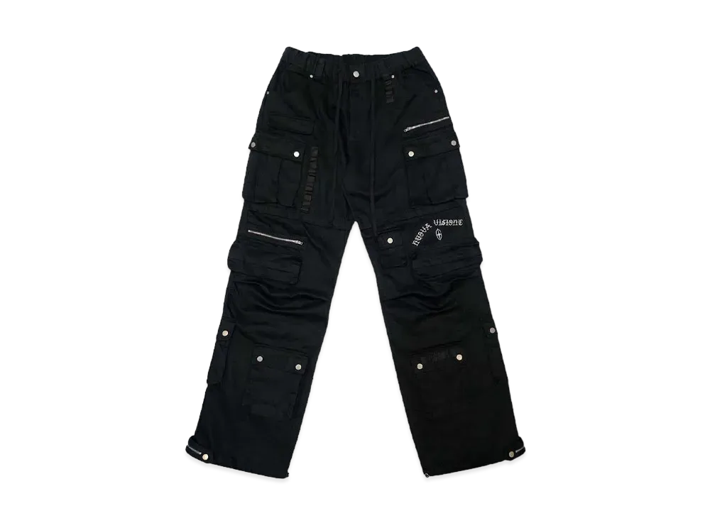 T.C.R BY TOUCHER NUOVA VISIONE BAGGY CARGO PANTS "BLACK"