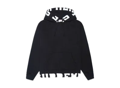 Supreme Cropped Logos Hooded Sweatshirt "Black"