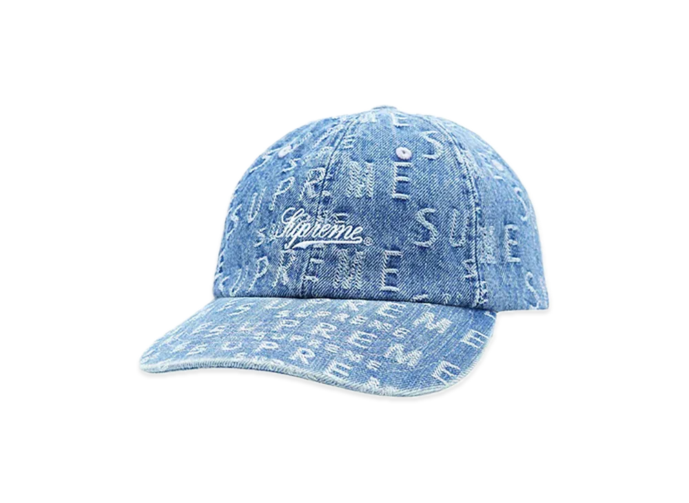 Supreme Warp Jacquard Logos Denim 6-Panel 