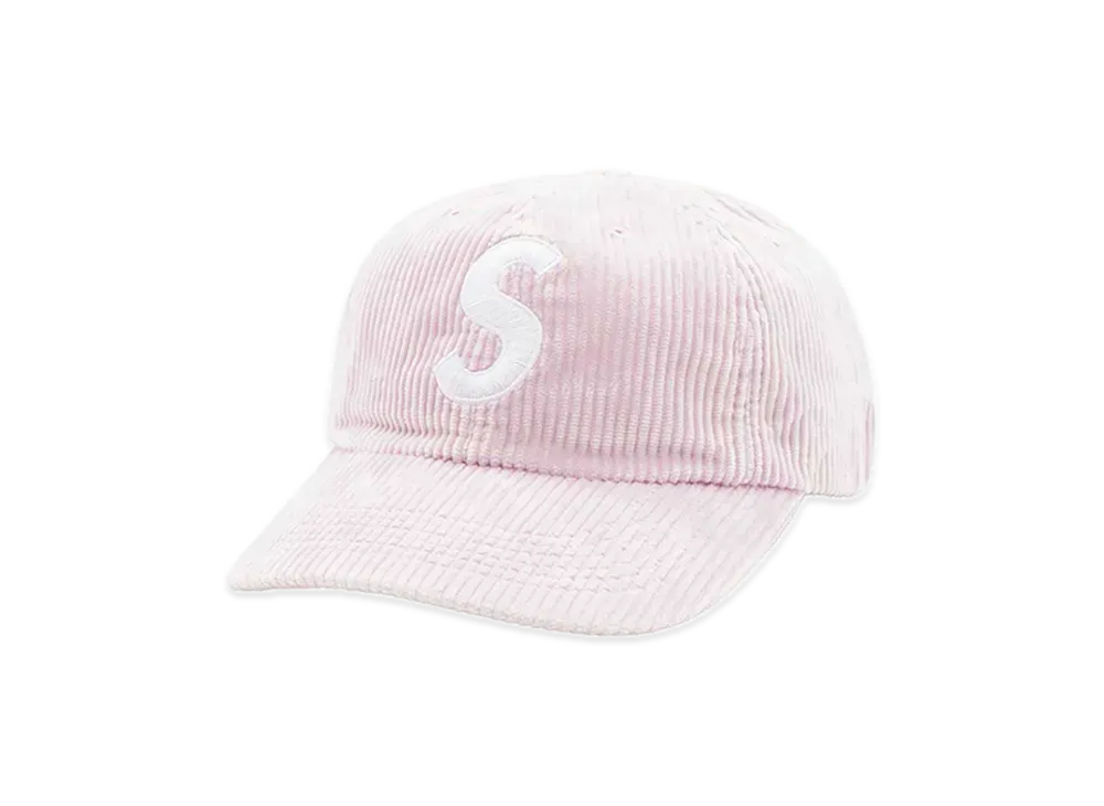 Supreme Corduroy S Logo 6-Panel "Light Pink"